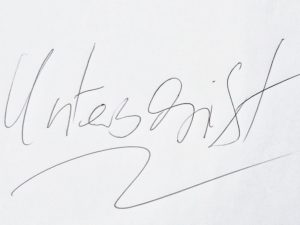 Unterschrift