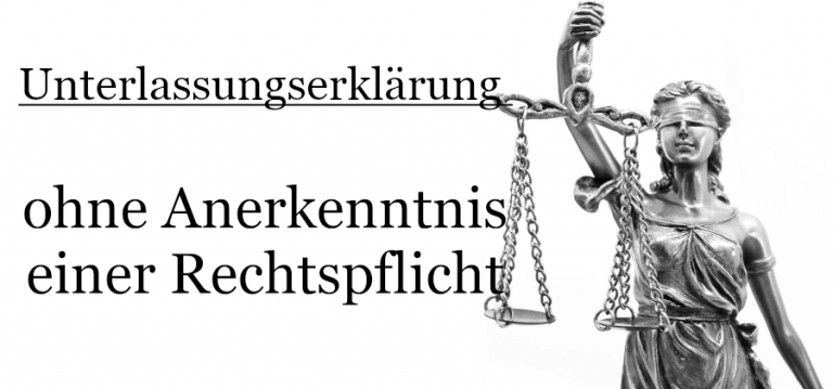 Was Heißt Ohne Anerkennung Einer Rechtspflicht Und Ohne Präjudiz